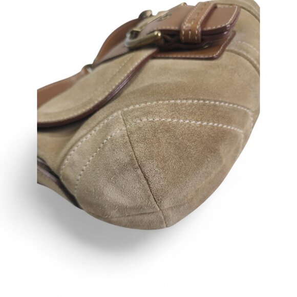 Vintage COACH Y2K Soho Suede Shoulder Bag in tan - Picture 7 of 15